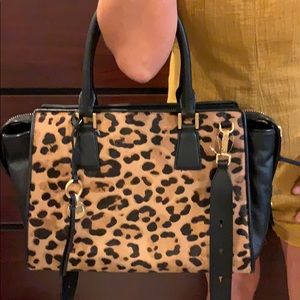 Cole Haan Printed Haircalf Square Satchel